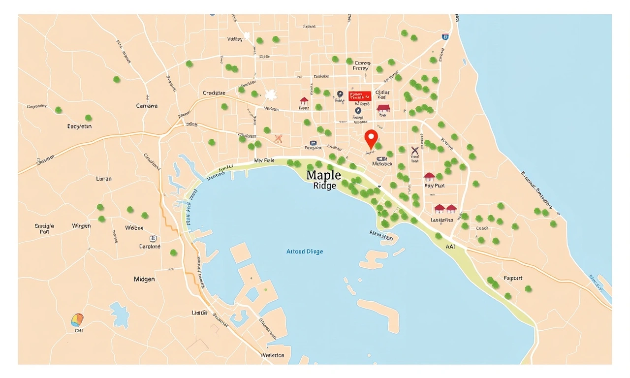 Illustrated map of Ave Maria, Florida showing Maple Ridge location
